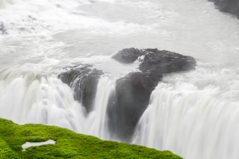 Gullfoss, a beautiful waterfall Stock Photos