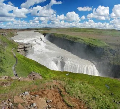 Gullfoss fall on the iceland Foto stock