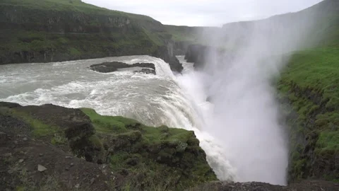 Gullfoss Falls Stockbeeldmateriaal 144370346