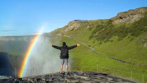 Gullfoss Falls - Iceland Stock Footage 126956391