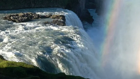 Gullfoss Falls - Iceland Stock Footage 126963876