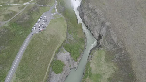 Gullfoss Falls Iceland Video stock 230871097