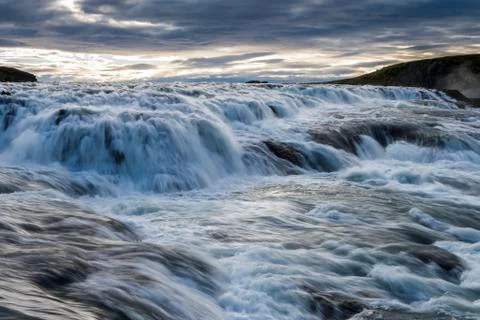 Gullfoss Falls Iceland Stock Photos