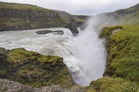 Gullfoss on the Hvítá River Stock Photos