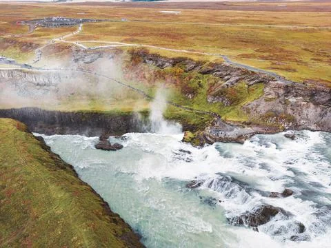 Gullfoss waterfall in autumn time - Exploring Iceland Foto stock