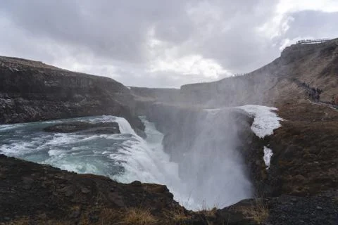 Gullfoss waterfall in fall Stock Photos