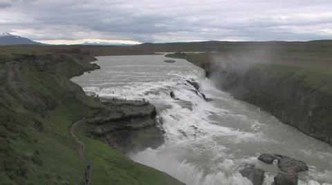 Gullfoss waterfall Stock Footage 35934225