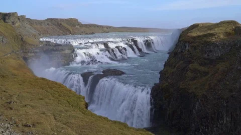 Gullfoss Waterfall Stock Footage 73268441