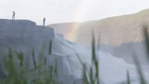 Gullfoss waterfall Stock Footage 77164096