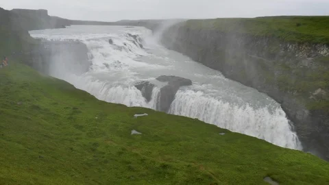 Gullfoss Waterfall Stock Footage 124074622