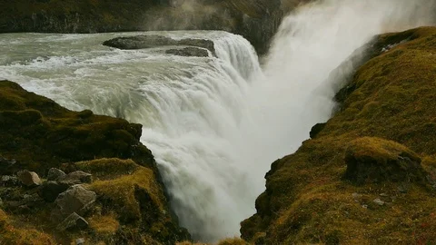Gullfoss waterfall Stock Footage 127203738