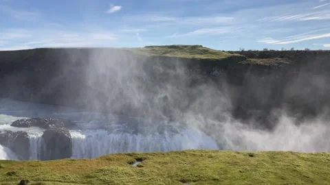 Gullfoss waterfall Stockbeeldmateriaal 217383786