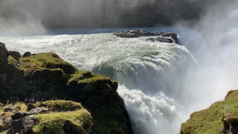 Gullfoss waterfall Stockbeeldmateriaal 217383800