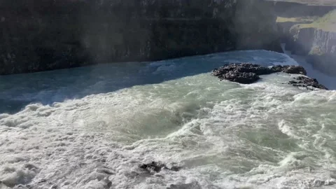 Gullfoss waterfall Stockbeeldmateriaal 217383810