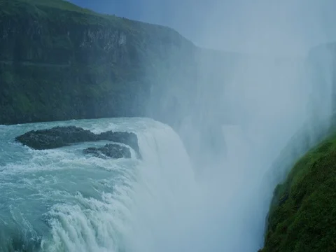 Gullfoss Waterfall in Iceland Stock Footage 80399408