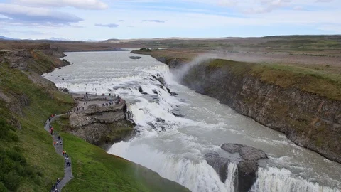 Gullfoss waterfall, Iceland. Stock Footage 111598025