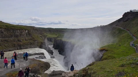 Gullfoss waterfall, Iceland. Stock Footage 111598568
