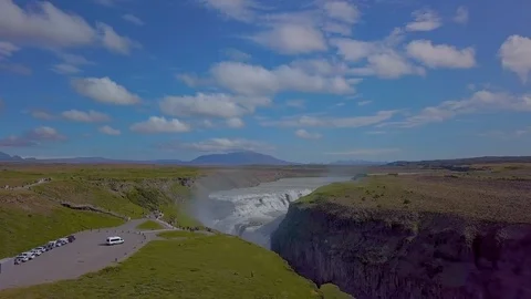 Gullfoss Waterfall in Iceland. Stock Footage 117131848