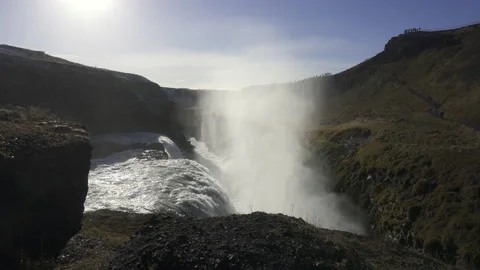 Gullfoss waterfall, Iceland Stock Footage 233464571