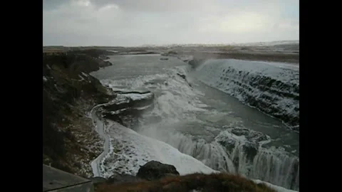 Gullfoss waterfall, Iceland Video stock 327947002