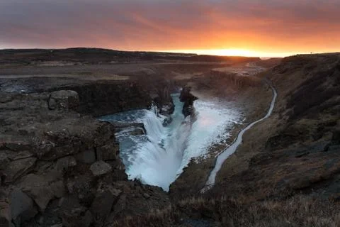 Gullfoss waterfall iceland Stock Photos