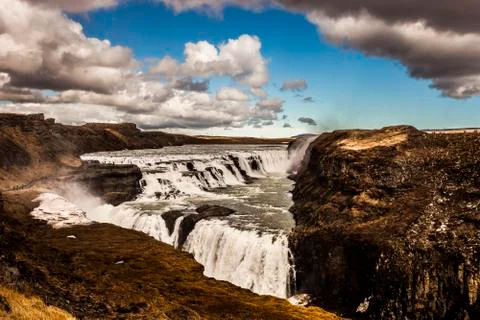 Gullfoss Waterfall Stock Photos
