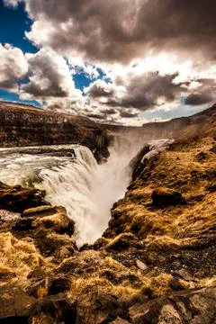 Gullfoss Waterfall Stock Photos