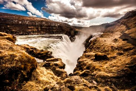 Gullfoss Waterfall Stock Photos