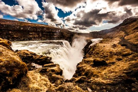 Gullfoss Waterfall Stock Photos