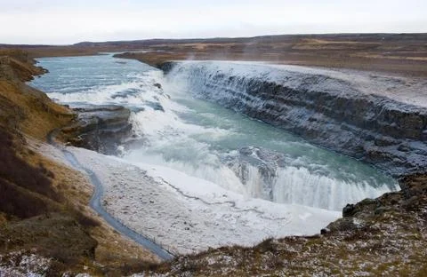 Gullfoss waterfall Stock Photos