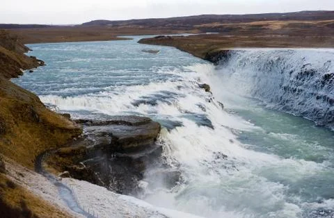 Gullfoss waterfall Stock Photos