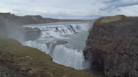GULLFOSS WATERFALLS ICELAND Stock Footage 293339072