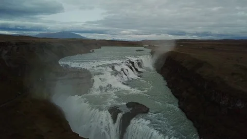 Gullfoss01-stabilized Stock Footage 102065929