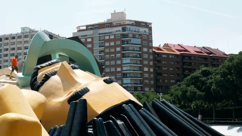 Gulliver Park in the Turia River Bed, Valencia Stockbeeldmateriaal 102153211