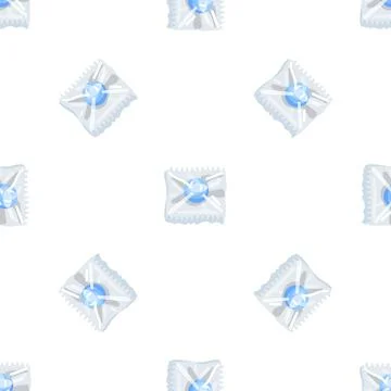 Gum ball pack pattern seamless vector Stock Illustration