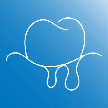 Gum bleeding linear icon. Thin line illustration. Gingivitis. Contour symbol Stock Illustration