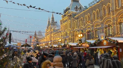 GUM fair on Red Square. Moscow 스톡 동영상 59577046