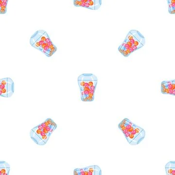 Gum glass pattern seamless vector Stock Illustration