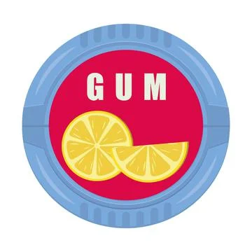 Gum isolated on a white background, vector illustration Stock Illustration