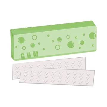 Gum isolated on a white background, vector illustration Stock Illustration