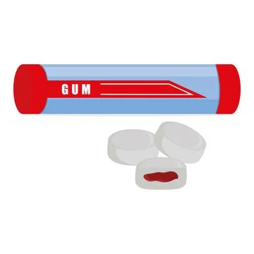 Gum isolated on a white background, vector illustration Illustrazione stock