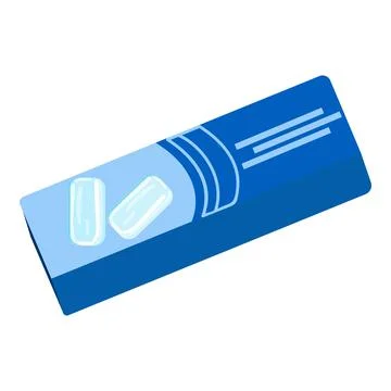 Gum pack icon cartoon vector. Bubble mint Stock Illustration