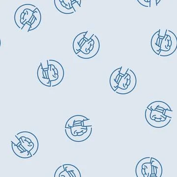 Gum surgery line seamless pattern Stock Illustration