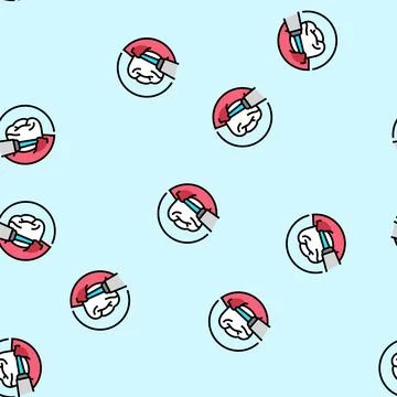 Gum surgery vector seamless pattern Stock Illustration