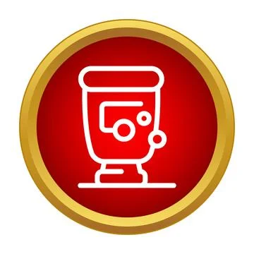 Gumball candy vending machine line icon design Stock Illustration