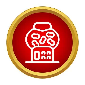 Gumball machine with candies inside icon Illustrazione stock