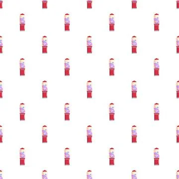 Gumball machine candy dispenser repeating seamless pattern Stock Illustration
