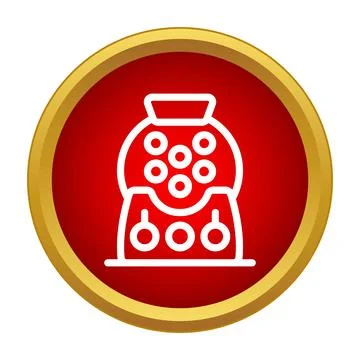 Gumball machine icon with sweets inside Stock Illustration