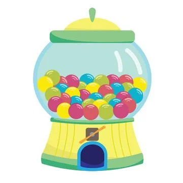 Gumball machine isolated vector Stock Illustration