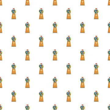 Gumball machine pattern for candy store background design 库存插图